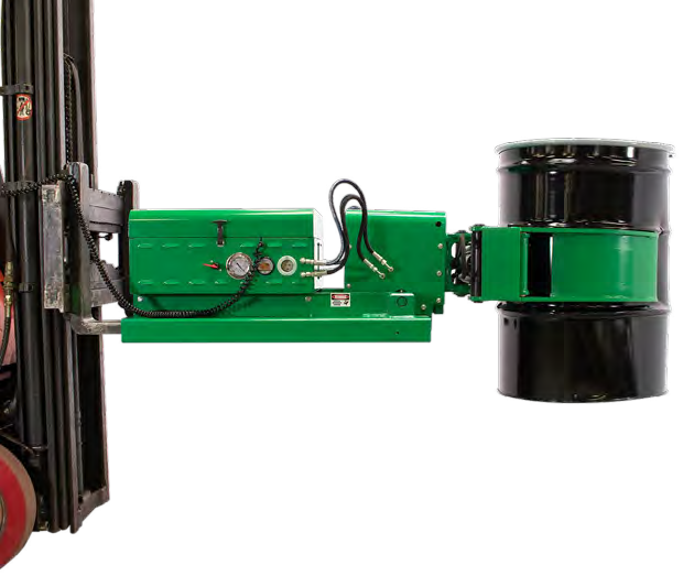 Battery-Powered Hydraulic Drum Grip Attachments — catalog configuration photograph; model shown may vary