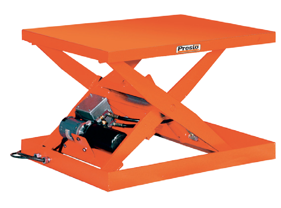 XS and WXS Electric Scissor Lift Tables — manufacturer catalog illustration