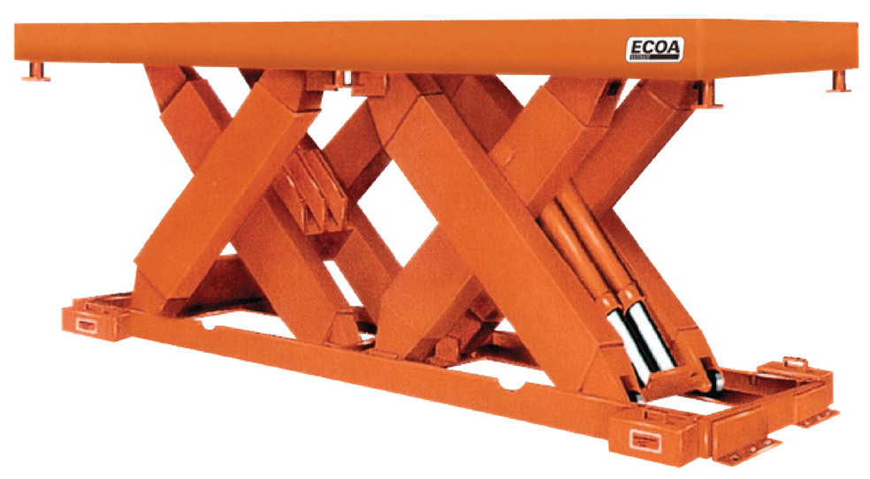 ECOA MLTQD Quad-Frame Lift Tables — manufacturer catalog illustration