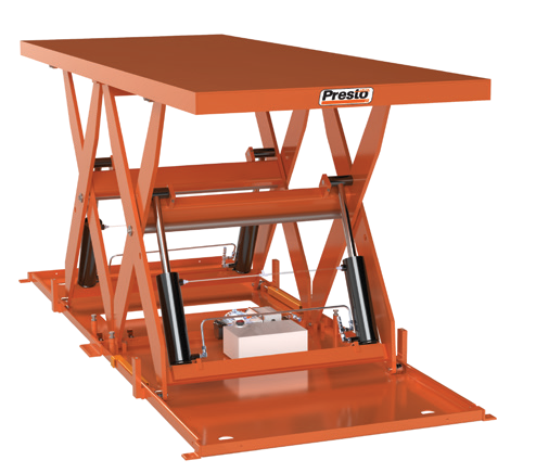 Wide-Base Tandem Scissor Lift Tables — manufacturer catalog illustration