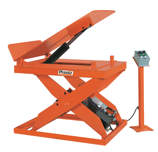 X-Series Hydraulic Lift-and-Tilt Tables — manufacturer catalog illustration