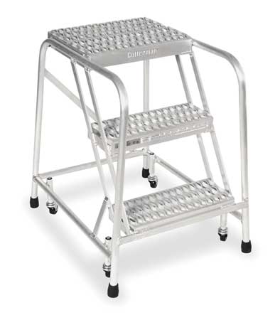40″ H ALUMINUM ROLLING LADDER, 350 LB. LOAD CAPACITY