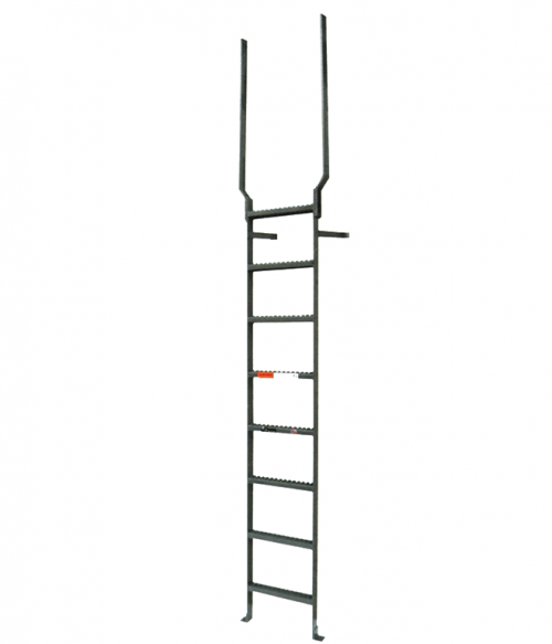 Steel Vertical Ladder With Rail Extensions