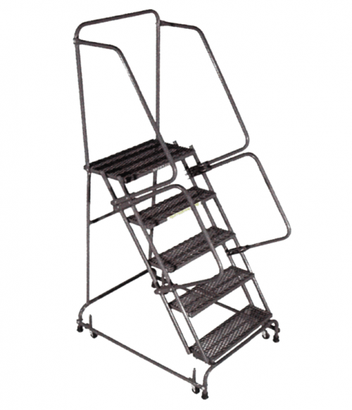 Standard Rolling Ladder With Spring Loaded Casters