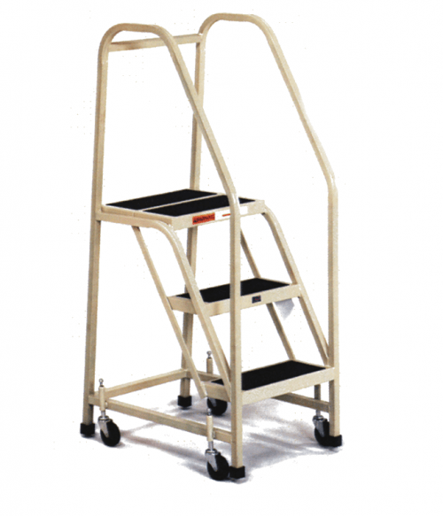 5 STEPS, 50″ H STEEL TILT AND ROLL LADDER