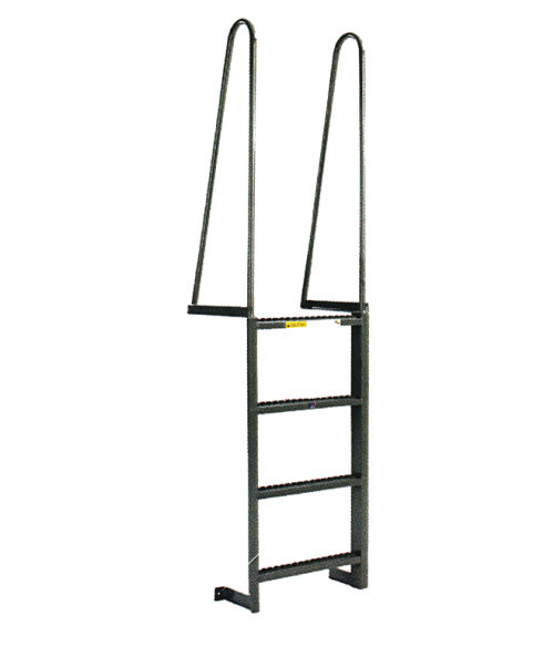 Steel Walk Thru Style Fixed Dock Ladder