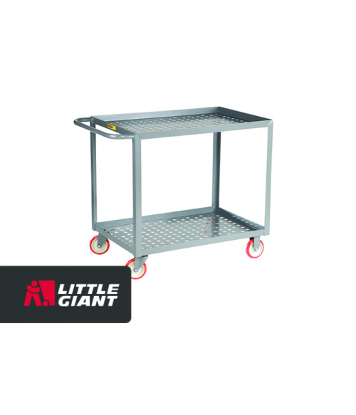 Welded Service Cart with Perforated Deck