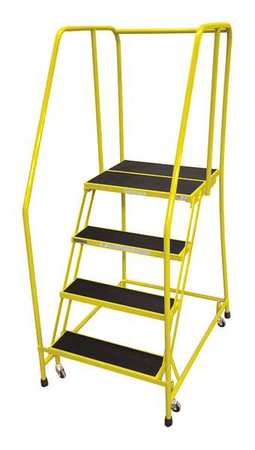 4 STEPS, 40" H STEEL ROLLING LADDER, 450 LB. LOAD CAPACITY