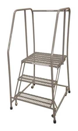 3 STEPS, 30" H STEEL ROLLING LADDER, 450 LB. LOAD CAPACITY