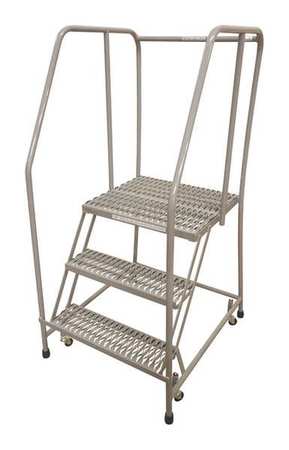 3 STEPS, 30" H STEEL ROLLING LADDER, 450 LB. LOAD CAPACITY