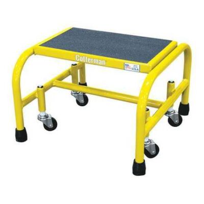 1 Step, 12" H Steel Rolling Ladder, 450 lb. Load Capacity