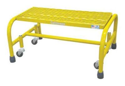 1 Step, 12" H Steel Rolling Ladder, 450 lb. Load Capacity