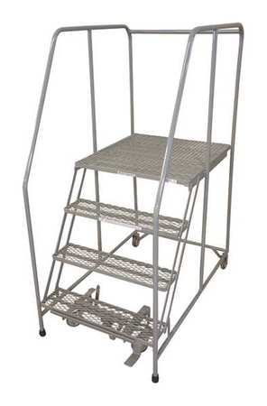 4 STEPS, 40" H STEEL ROLLING LADDER, 450 LB. LOAD CAPACITY