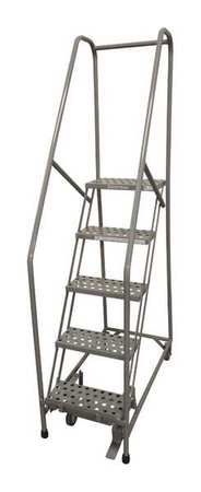 4 STEPS, 40" H STEEL ROLLING LADDER, 450 LB. LOAD CAPACITY