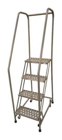 4 STEPS, 40" H STEEL ROLLING LADDER, 450 LB. LOAD CAPACITY