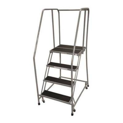 4 STEPS, 40" H STEEL ROLLING LADDER, 450 LB. LOAD CAPACITY