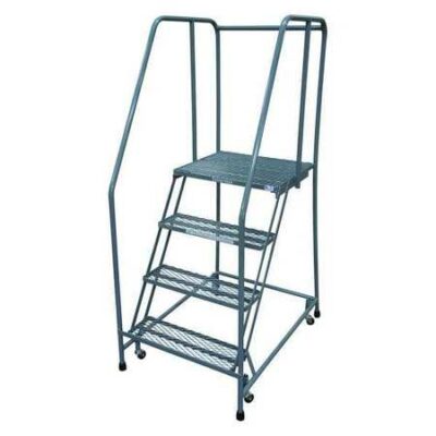 4 STEPS, 40" H STEEL ROLLING LADDER, 450 LB. LOAD CAPACITY