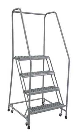 4 STEPS, 40" H STEEL ROLLING LADDER, 450 LB. LOAD CAPACITY