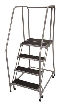4 STEPS, 40" H STEEL ROLLING LADDER, 450 LB. LOAD CAPACITY