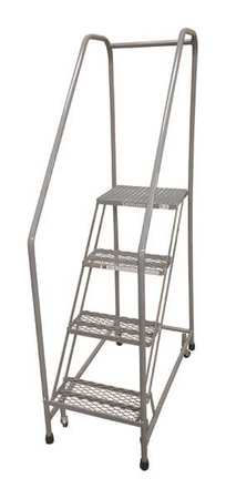 4 STEPS, 40" H STEEL ROLLING LADDER, 450 LB. LOAD CAPACITY