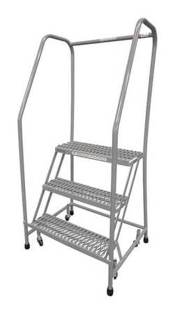 3 STEPS, 30" H STEEL ROLLING LADDER, 450 LB. LOAD CAPACITY
