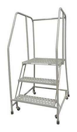 3 STEPS, 30" H STEEL ROLLING LADDER, 450 LB. LOAD CAPACITY
