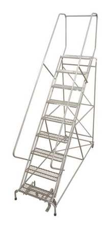 10 Steps, 100" H Steel Rolling Ladder, 450 lb. Load Capacity