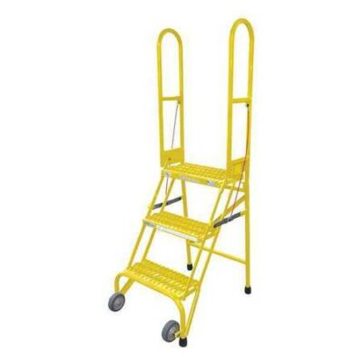 3 STEPS, 30" H STEEL ROLLING LADDER, 350 LB. LOAD CAPACITY