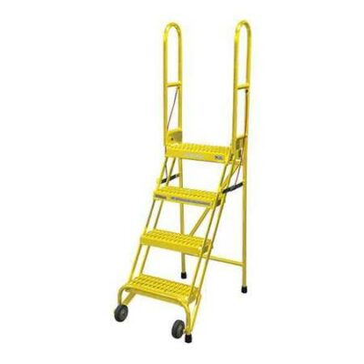 4 STEPS, 40" H STEEL ROLLING LADDER, 350 LB. LOAD CAPACITY