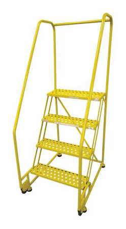4 STEPS, 40" H STEEL ROLLING LADDER, 450 LB. LOAD CAPACITY