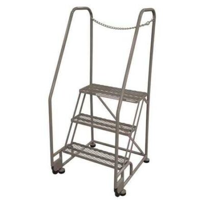 3 STEPS, 30" H STEEL ROLLING LADDER, 450 LB. LOAD CAPACITY