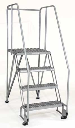 3 STEPS, 30" H STEEL TILT AND ROLL LADDER, 350 LB. LOAD CAPACITY