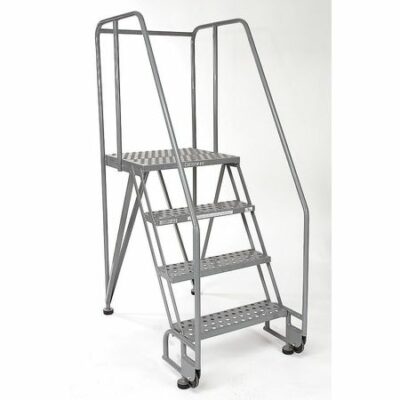 3 STEPS, 30" H STEEL TILT AND ROLL LADDER, 350 LB. LOAD CAPACITY