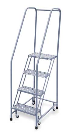 4 STEPS, 40" H STEEL ROLLING LADDER, 450 LB. LOAD CAPACITY
