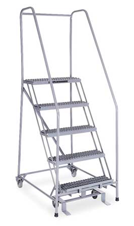 4 STEPS, 40" H STEEL TILT AND ROLL LADDER, 450 LB. LOAD CAPACITY