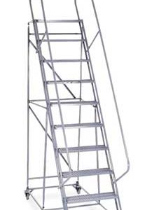 10 Steps, 100" H Steel Rolling Ladder, 450 lb. Load Capacity