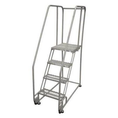 4 STEPS, 40" H STEEL ROLLING LADDER, 450 LB. LOAD CAPACITY