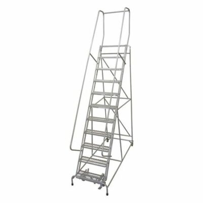 12 Steps, 120" H Steel Rolling Ladder, 450 lb. Load Capacity
