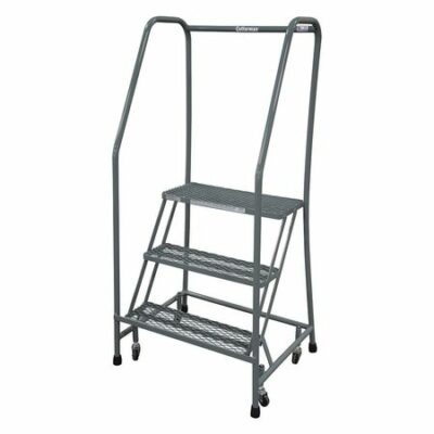3 STEPS, 30" H STEEL ROLLING LADDER, 450 LB. LOAD CAPACITY