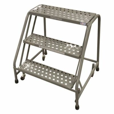 3 STEPS, 30" H STEEL ROLLING LADDER, 450 LB. LOAD CAPACITY