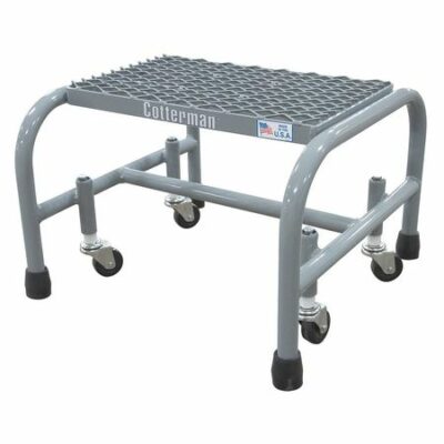 1 Step, 12" H Steel Rolling Ladder, 450 lb. Load Capacity