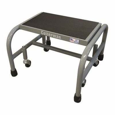 2 Steps, 20" H Steel Rolling Ladder, 450 lb. Load Capacity