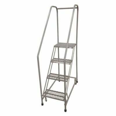 4 STEPS, 40" H STEEL ROLLING LADDER, 450 LB. LOAD CAPACITY