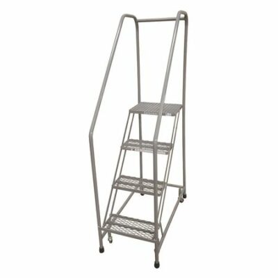 4 STEPS, 40" H STEEL ROLLING LADDER, 450 LB. LOAD CAPACITY