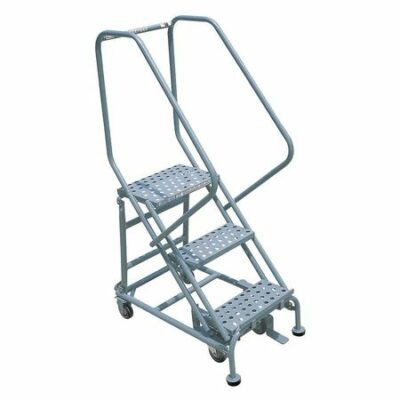 3 STEPS, 30" H STEEL ROLLING LADDER, 450 LB. LOAD CAPACITY