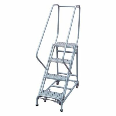 4 STEPS, 40" H STEEL ROLLING LADDER, 450 LB. LOAD CAPACITY