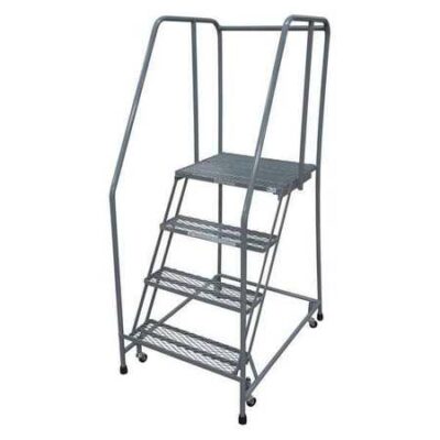 4 STEPS, 40" H STEEL ROLLING LADDER, 450 LB. LOAD CAPACITY