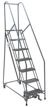 5 STEPS 50 H STEEL ROLLING LADDER 450 LB LOAD CAPACITY