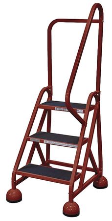 27" H Steel Rolling Ladder, 450 lb. Load Capacity