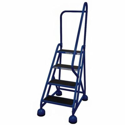 4 STEPS, 36" H STEEL ROLLING LADDER, 450 LB. LOAD CAPACITY